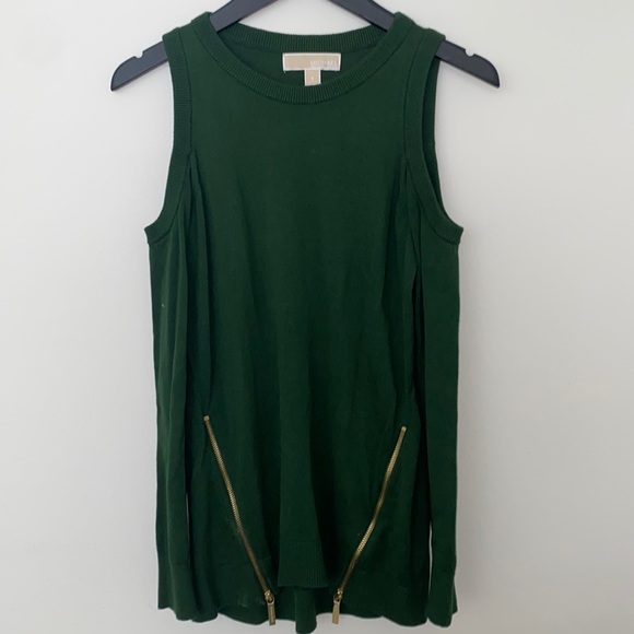 Michael Kors Cold Shoulder Side Zip Sweater - Picture 2 of 10